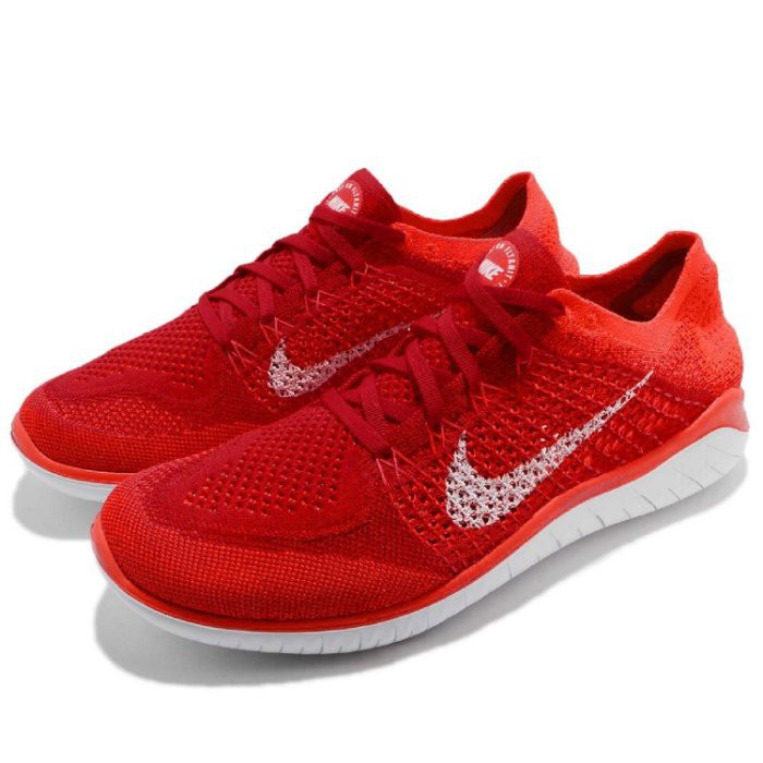รองเท้าวิ่งสตรี Nike Free RN Flyknit 2018 ราสเบอร์รี่สีแดง